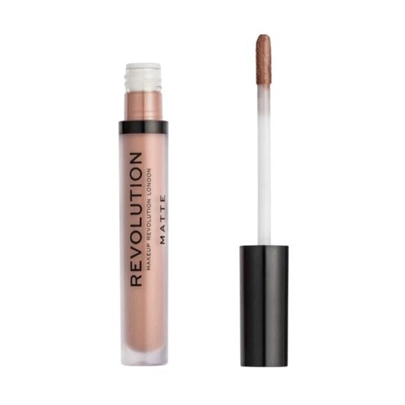 Makeup Revolution Matte Vegan Liquid Lipstick 121 Head-Turner Long-Lasting Nude - Picture 1 of 3